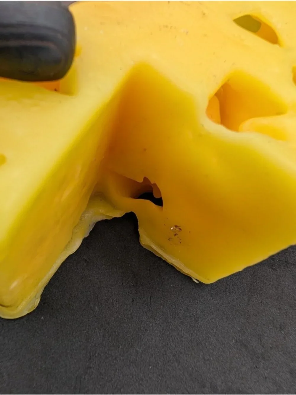Vintage Handcrafted Cheese With Mouse Yellow Candle New 4.75